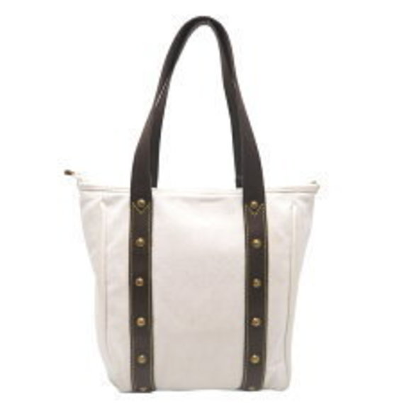 Louis Vuitton Cabas White MM Tote Canvas Antigua Bag - Picture 1 of 9